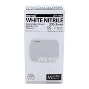 Перчатки нитриловые смотровые неопудренные нестерильные Manual WN916, L, 100 пар, БЕЛЫЕ