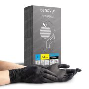 Перчатки нитриловые BENOVY Nitrile Chlorinated, размер L, 50 пар, ЧЕРНЫЕ, (МАРКА)