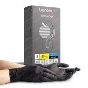 Перчатки нитриловые BENOVY Nitrile Chlorinated, размер S, 50 пар, ЧЕРНЫЕ, (МАРКА)