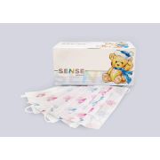 Маска мед. 3-х слойная на резинке №50 SENSE, МИШКИ