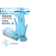 Перчатки нитриловые смотровые неопудренные нестер. CONNECT ULTRA, M, 100 пар, ГОЛУБЫЕ (МАРКА)